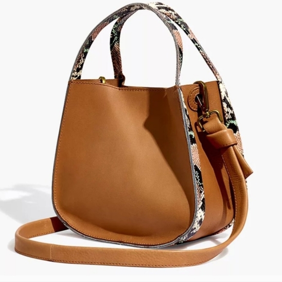 Madewell Handbags - Madewell The Sydney Snake Leather Crossbody NWT